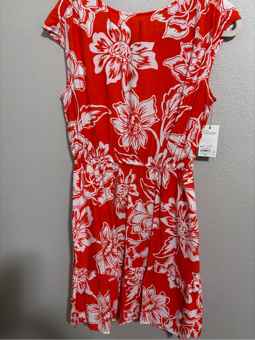 Sonoma NWT shirred shoulder rayon dress